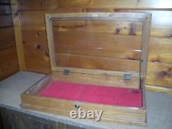 Vintage Solid Oak DISPLAY CASE / Very Nice Solid Case