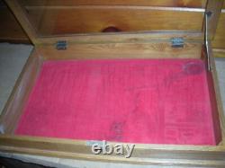 Vintage Solid Oak DISPLAY CASE / Very Nice Solid Case