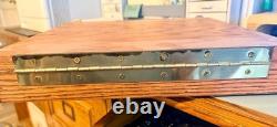 Vintage Solid Oak Fishing Fly Tying Station Storage Display Case 15x13.5