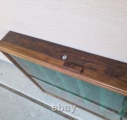 Vintage Solid Wood & Glass Store Showcase Knife Sales Countertop Display Case A