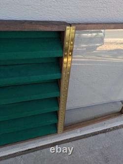 Vintage Solid Wood & Glass Store Showcase Knife Sales Countertop Display Case A