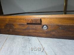 Vintage Solid Wood & Glass Store Showcase Knife Sales Countertop Display Case A