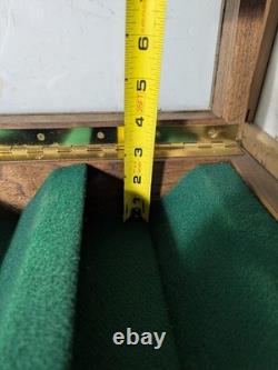 Vintage Solid Wood & Glass Store Showcase Knife Sales Countertop Display Case A