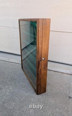 Vintage Solid Wood & Glass Store Showcase Knife Sales Countertop Display Case B