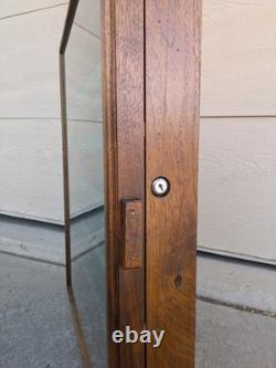 Vintage Solid Wood & Glass Store Showcase Knife Sales Countertop Display Case B