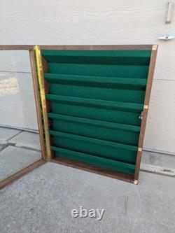 Vintage Solid Wood & Glass Store Showcase Knife Sales Countertop Display Case B