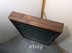Vintage Solid Wood & Glass Store Showcase Knife Sales Countertop Display Case B