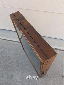 Vintage Solid Wood & Glass Store Showcase Knife Sales Countertop Display Case B