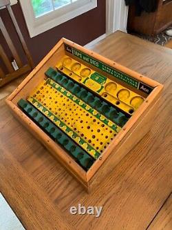 Vintage Store Display Case Ace Henry Hanson Taps & Dies Wood Case