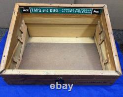 Vintage Tap & Die Ace Hanson Hardware Store Wood Display Case 1970's Extra