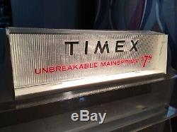 Vintage Timex Watch Display Case Faux Wood Grain Design