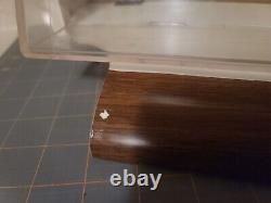 Vintage Timex Water Resistant Watch Display Case Four-Shelf White Woodgrain NICE