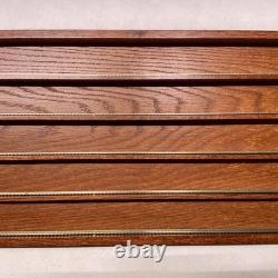 Vintage Toy Model Train Locomotive Wall Mount Wood Display Show Case & Tracks