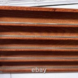 Vintage Toy Model Train Locomotive Wall Mount Wood Display Show Case & Tracks