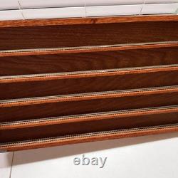 Vintage Toy Model Train Locomotive Wall Mount Wood Display Show Case & Tracks