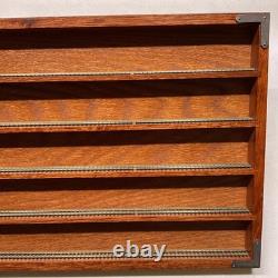 Vintage Toy Model Train Locomotive Wall Mount Wood Display Show Case & Tracks