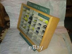 Vintage W. A. Sheaffers Fineline Lead & Eraser Store Display Case Wood Glass Sign