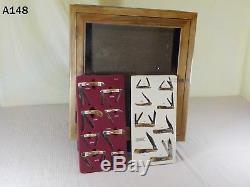Vintage W. R. Case XX Sons Cutlery Knives Knife Wood Dealer Display Cabinet Rare