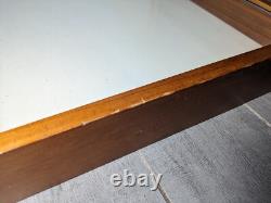 Vintage Wall Hanging Wood & Glass Framed Curio Display Case Shadow Box C24