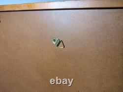 Vintage Wall Hanging Wood & Glass Framed Curio Display Case Shadow Box C24