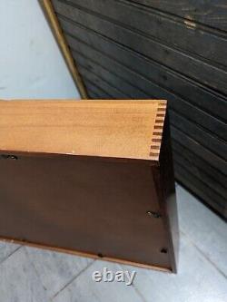 Vintage Wall Hanging Wood & Glass Framed Curio Display Case Shadow Box C24