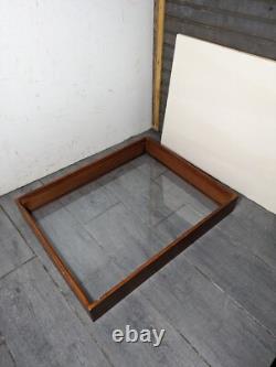 Vintage Wall Hanging Wood & Glass Framed Curio Display Case Shadow Box C24