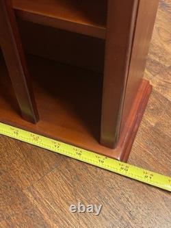 Vintage Wood Curio Wall Shelf Display Case Cubby Arched Hanging Shadow Box Cup