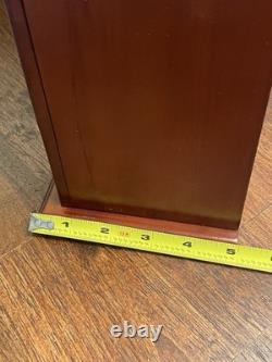 Vintage Wood Curio Wall Shelf Display Case Cubby Arched Hanging Shadow Box Cup