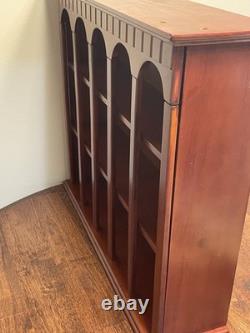 Vintage Wood Curio Wall Shelf Display Case Cubby Arched Hanging Shadow Box Cup