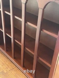 Vintage Wood Curio Wall Shelf Display Case Cubby Arched Hanging Shadow Box Cup