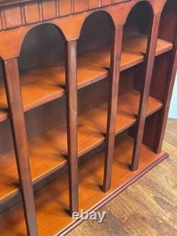 Vintage Wood Curio Wall Shelf Display Case Cubby Arched Hanging Shadow Box Cup