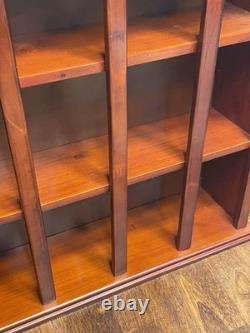 Vintage Wood Curio Wall Shelf Display Case Cubby Arched Hanging Shadow Box Cup