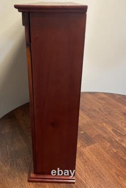 Vintage Wood Curio Wall Shelf Display Case Cubby Arched Hanging Shadow Box Cup