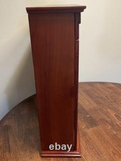 Vintage Wood Curio Wall Shelf Display Case Cubby Arched Hanging Shadow Box Cup