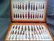 Vintage Wood Devons Fishing Lures Display Case Of 63