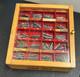 Vintage Wood Fountain Pen Tip Display Case With Tips Case Has A Drawer In Back