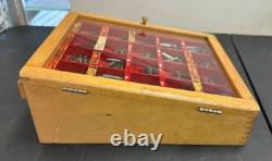 Vintage Wood Fountain Pen Tip Display Case With Tips Case Has A Drawer In Back