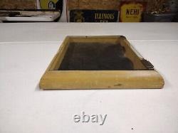 Vintage Wood Gillette Countertop General Store Advertising Display Case