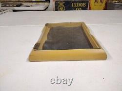 Vintage Wood Gillette Countertop General Store Advertising Display Case