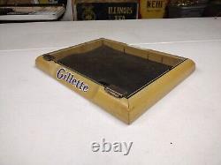 Vintage Wood Gillette Countertop General Store Advertising Display Case