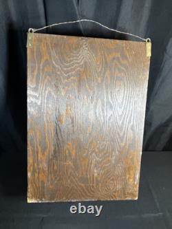 Vintage Wood & Glass Display Case medicine cabinet shadow box Wall Mount