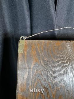 Vintage Wood & Glass Display Case medicine cabinet shadow box Wall Mount