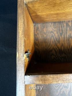 Vintage Wood & Glass Display Case medicine cabinet shadow box Wall Mount