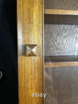 Vintage Wood & Glass Display Case medicine cabinet shadow box Wall Mount