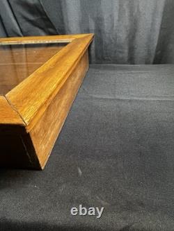 Vintage Wood & Glass Display Case medicine cabinet shadow box Wall Mount