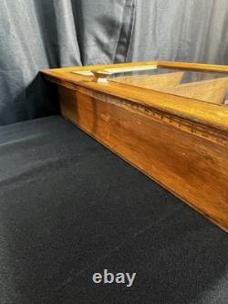 Vintage Wood & Glass Display Case medicine cabinet shadow box Wall Mount