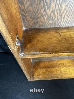 Vintage Wood & Glass Display Case medicine cabinet shadow box Wall Mount