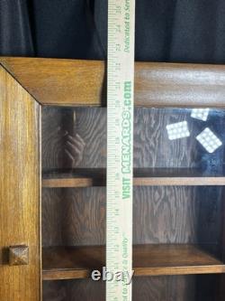 Vintage Wood & Glass Display Case medicine cabinet shadow box Wall Mount