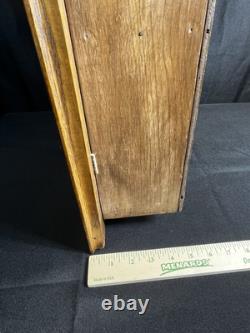 Vintage Wood & Glass Display Case medicine cabinet shadow box Wall Mount