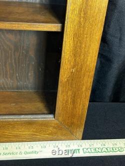 Vintage Wood & Glass Display Case medicine cabinet shadow box Wall Mount